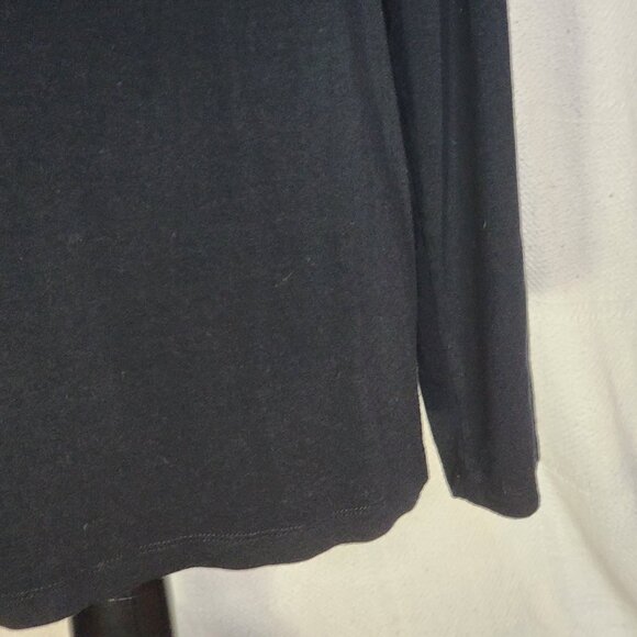 Chico's Black Rayon Span LS Neveah Scoop Neck Soft Top Chico Size 3 US XL 16 - Picture 6 of 16
